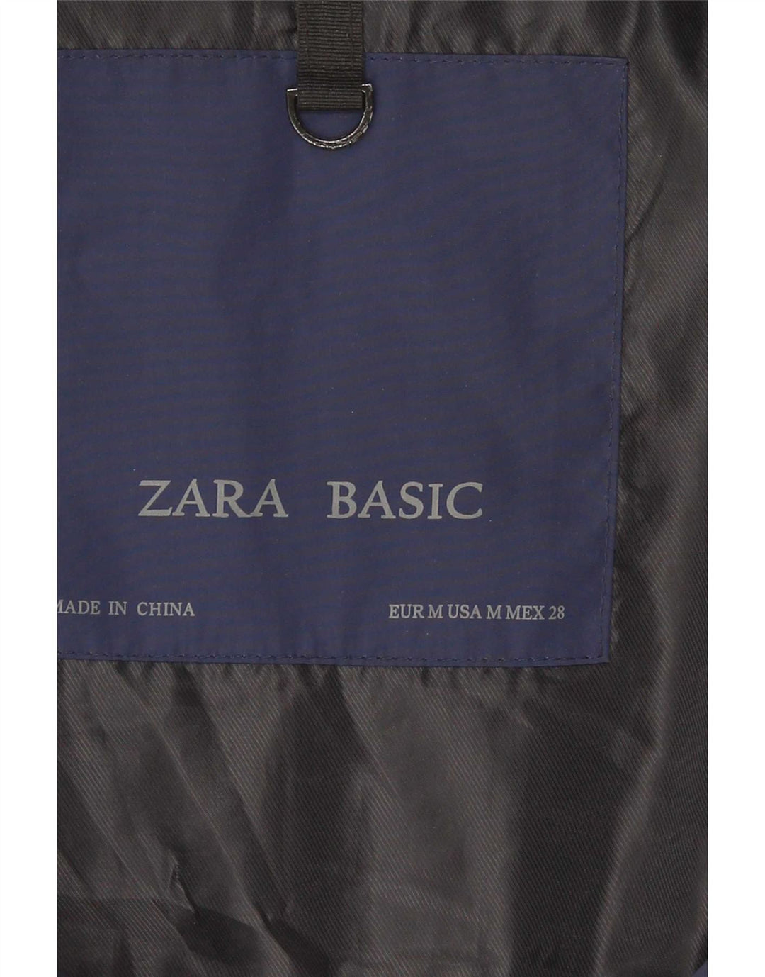 Zara Womens Padded Gilet UK 12 Medium Navy Blue Polyester