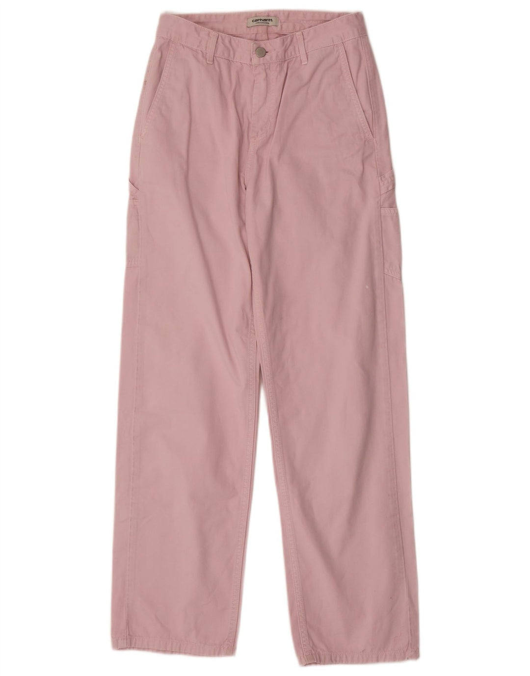CARHARTT Womens Straight Cargo Trousers W25 L29 Pink Cotton