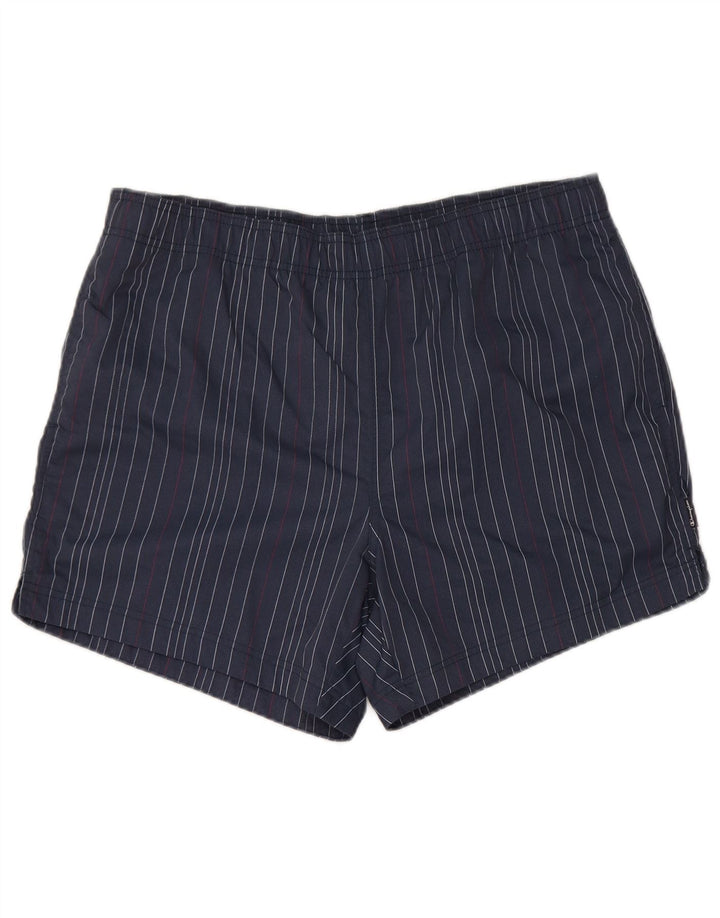 Champion Mens Swimming Shorts XL  Navy Blue Striped Polyamide