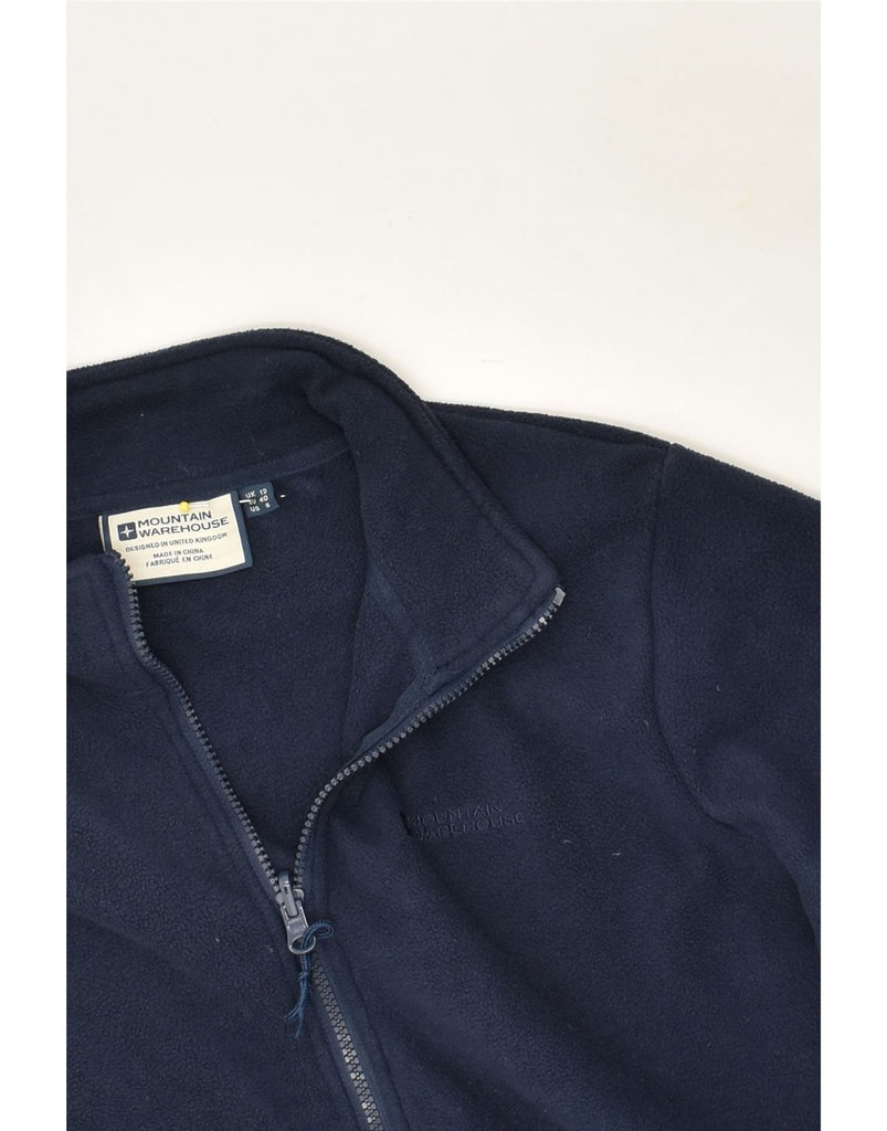 MOUNTAIN WAREHOUSE Womens Fleece Jacket UK 12 Medium Navy Blue Polyester | Vintage Mountain Warehouse | Thrift | Second-Hand Mountain Warehouse | Used Clothing | Messina Hembry 
