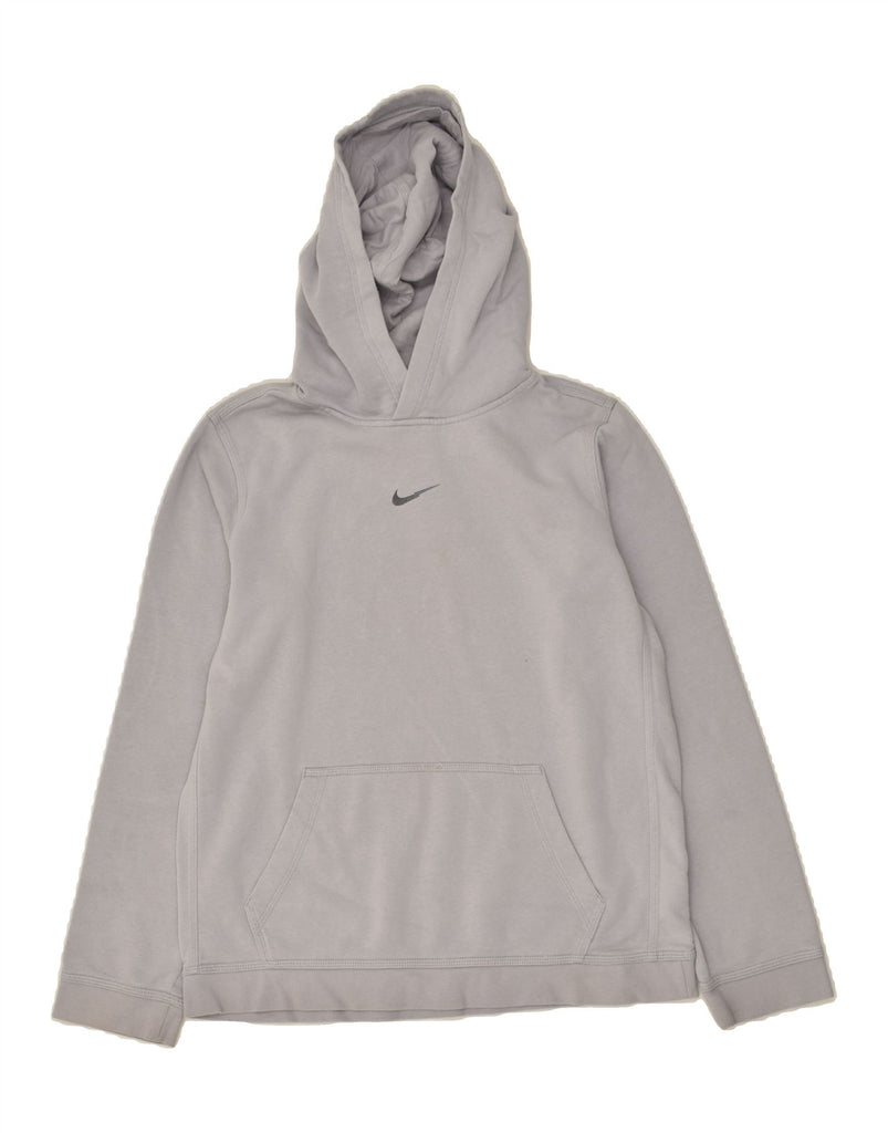 NIKE Boys Graphic Hoodie Jumper 13-14 Years XL Grey Cotton | Vintage Nike | Thrift | Second-Hand Nike | Used Clothing | Messina Hembry 