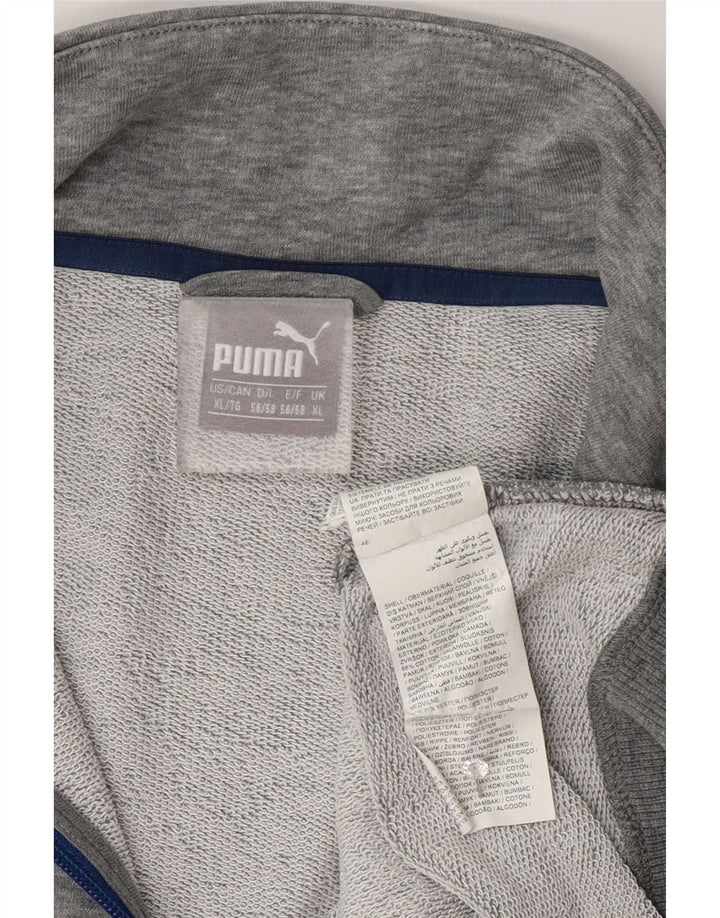 Puma Mens Tracksuit Top Jacket XL Grey Flecked Cotton