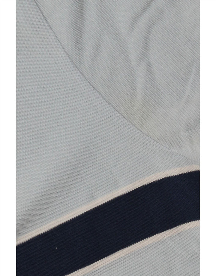 Fred Perry Mens Polo Shirt Medium Blue Striped Cotton