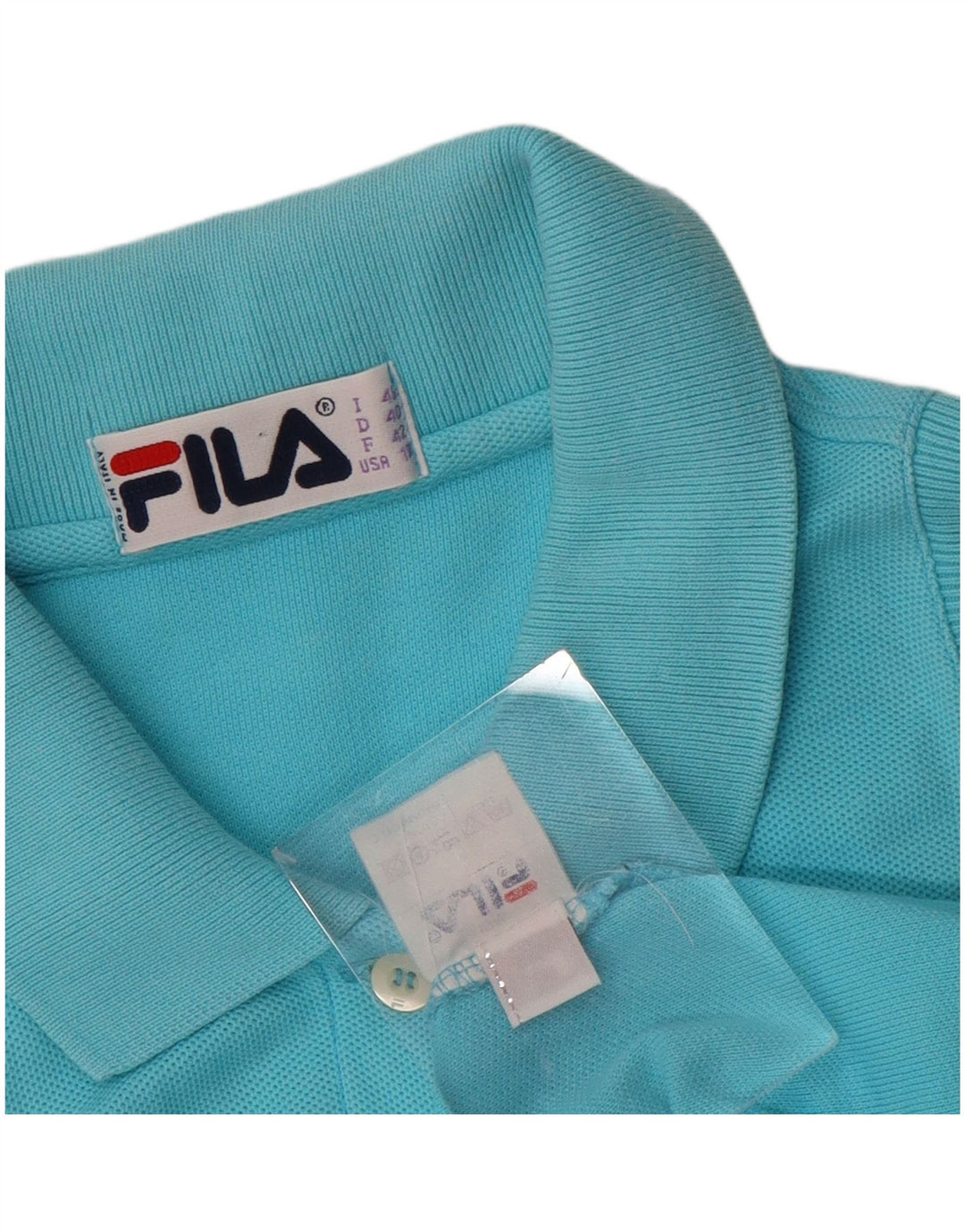 FILA Womens Sleeveless Polo Shirt IT 46 Large Blue Cotton