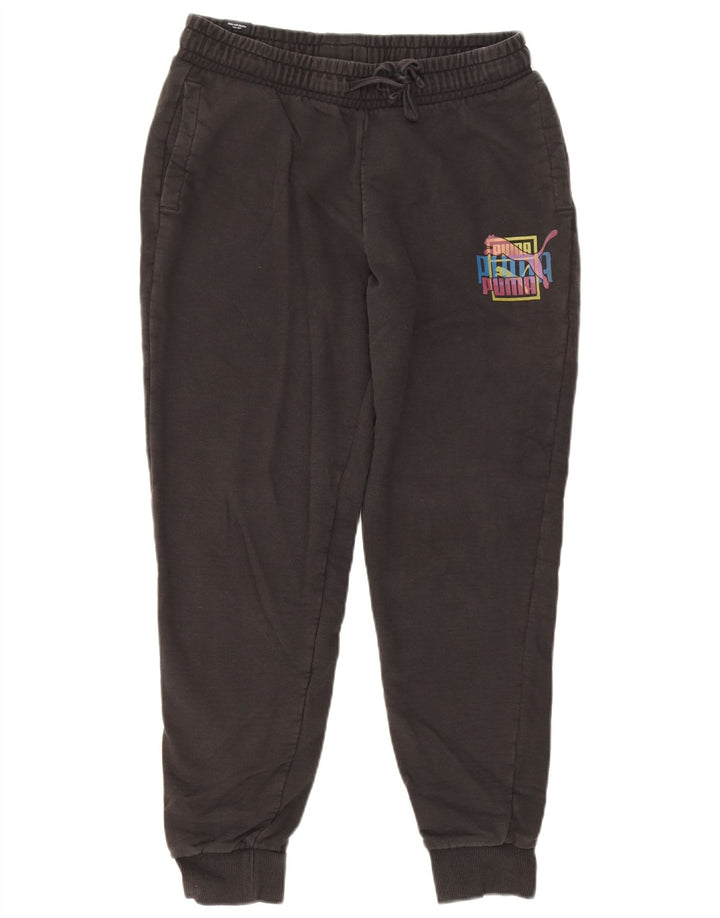 Puma Mens Graphic Tracksuit Trousers Joggers Medium Black Cotton
