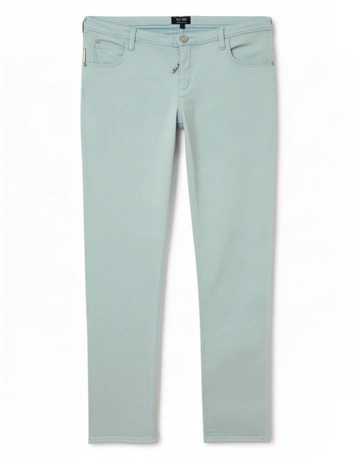 Armani Womens Slim Cropped Trousers W29 L25 Blue Modal