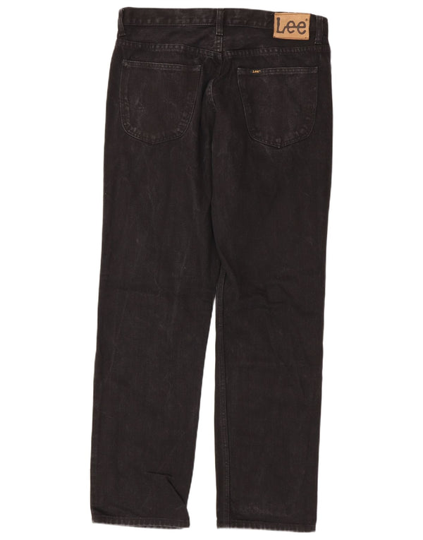 Lee Mens Brooklyn Straight Jeans W34 L32 Black Cotton