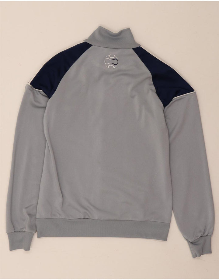 Adidas Boys Tracksuit Top Jacket 13-14 Years Grey Colourblock Polyester
