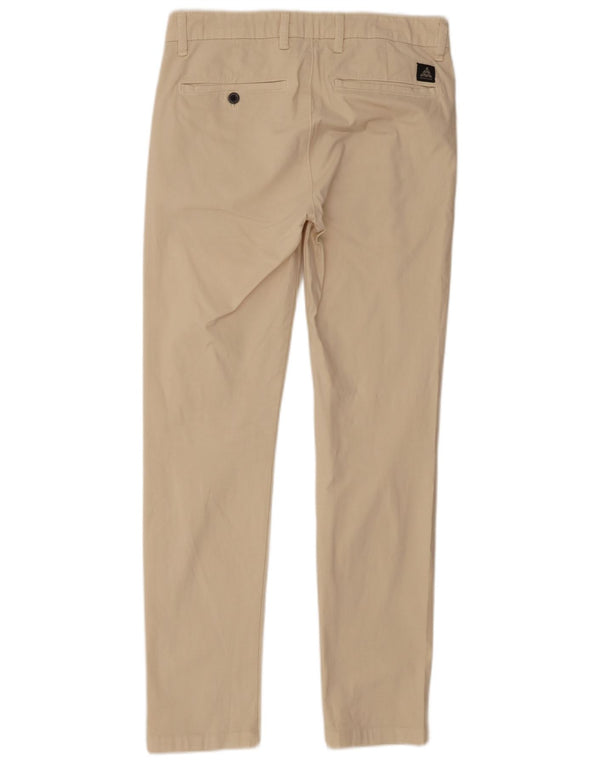 Zara Mens Slim Chino Trousers EU 38 Small W30 L30 Beige Cotton