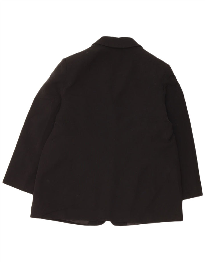 Luisa Spagnoli Womens 3 Button Blazer Jacket IT 52 2XL Black Polyester