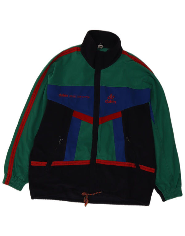 Dubin Mens Velour Tracksuit Top Jacket Large Multicoloured Colourblock