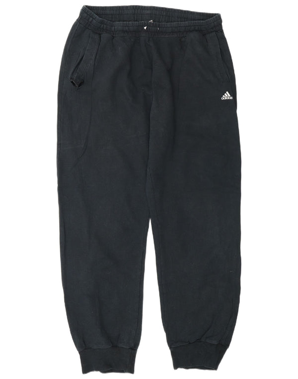 Adidas Mens Tracksuit Trousers Joggers UK 46/48 XL Black Cotton
