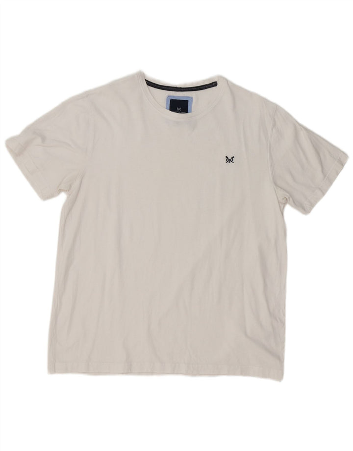 Crew Clothing Mens T-Shirt Top Large White Cotton