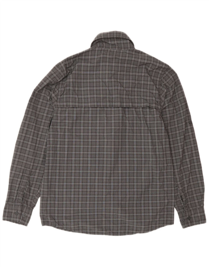 THE NORTH FACE Mens Shirt Small Grey Check Nylon