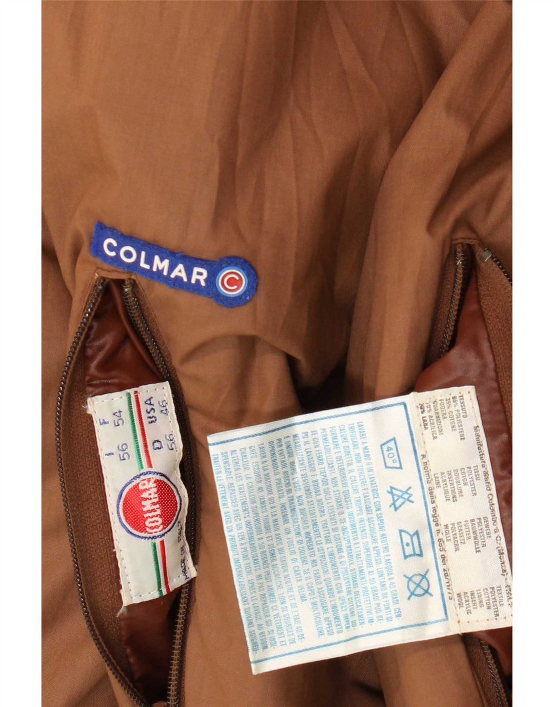 Colmar Womens Graphic Reversible Jacket IT 56 2XL Brown Polyester