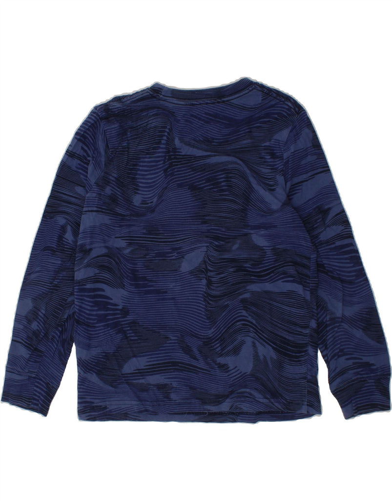 ADIDAS Boys Graphic Top Long Sleeve 5-6 Years Navy Blue Striped Cotton Vintage Adidas and Second-Hand Adidas from Messina Hembry 