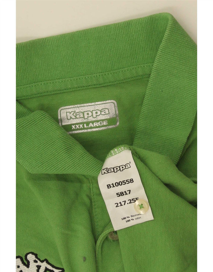 Kappa Mens Polo Shirt 3XL Green Cotton