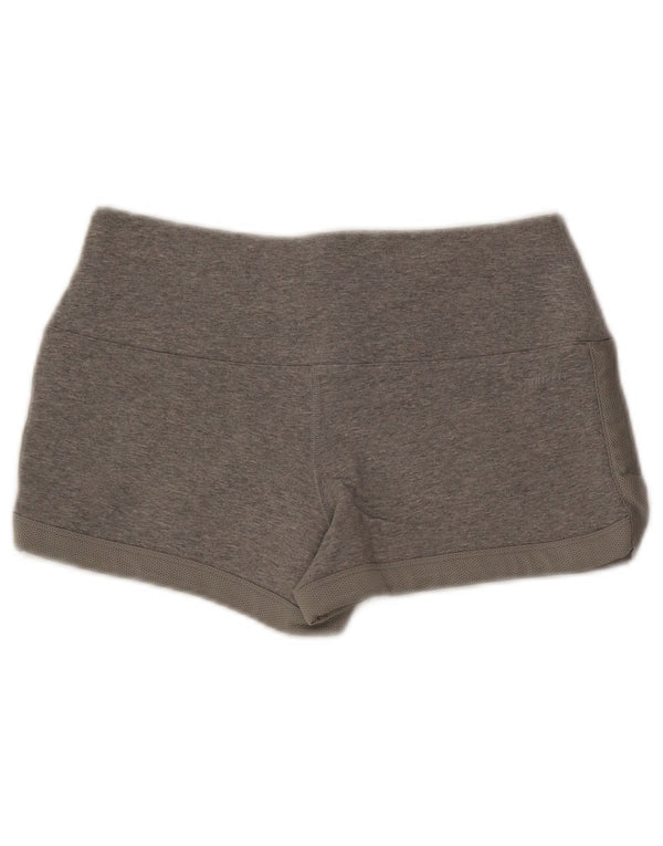 Nike Womens Dri Fit Sport Shorts UK 10 Small Grey Cotton