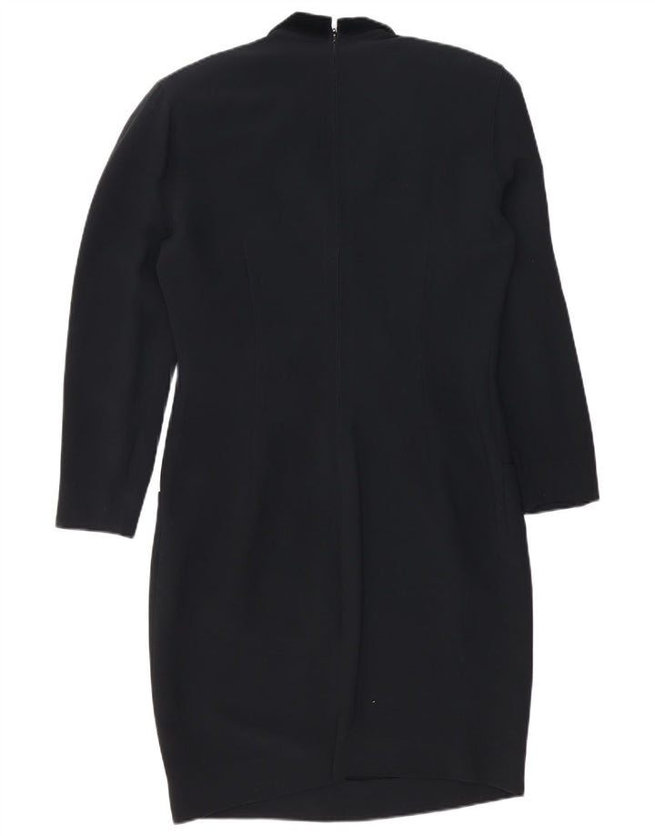 Les Copains Womens Long Sleeve Sheath Dress IT 44 Medium Black