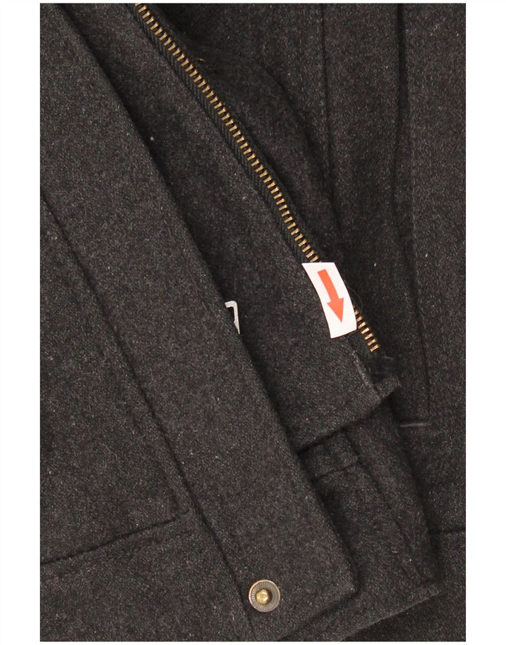 London Fog Mens Towne Bomber Windbreaker Jacket UK 38 Medium Grey Wool