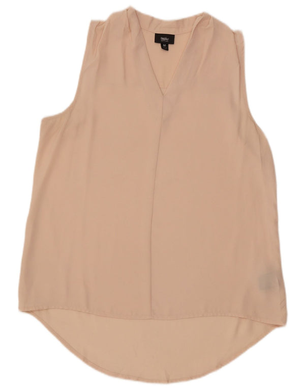 Mossimo Womens Longline Sleeveless Blouse Top UK 14 Medium Pink Polyester