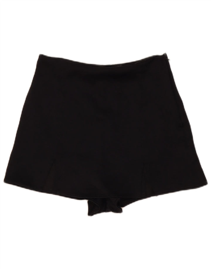 Zara Womens Skort UK 10 Small  Black Viscose