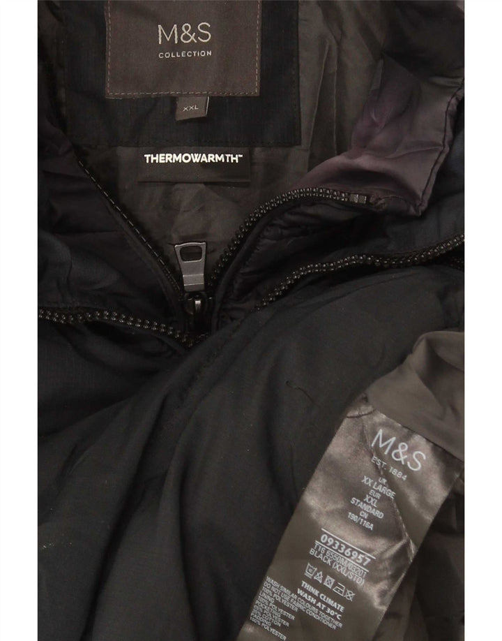 Marks & Spencer Womens Padded Jacket UK 44 2XL Black Polyester
