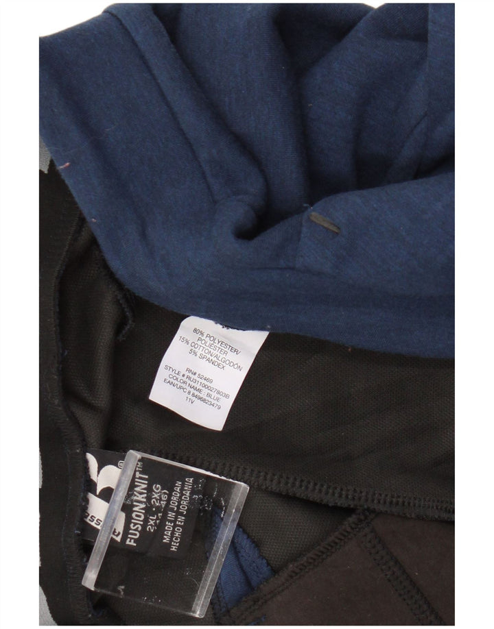 Russell Athletic Mens Tracksuit Trousers Joggers 2XL  Navy Blue Polyester