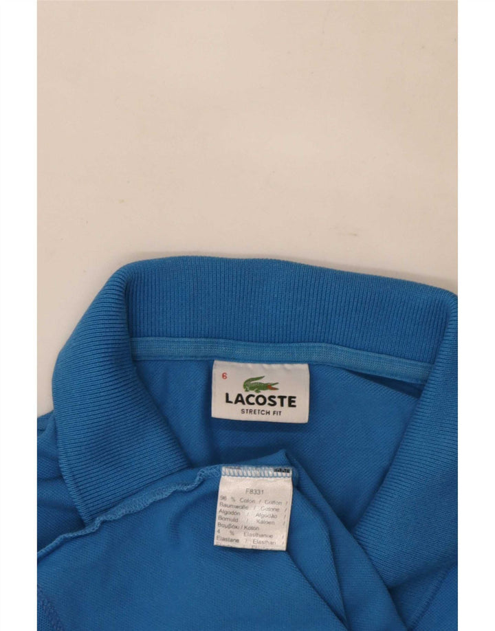 Lacoste Mens Polo Shirt Size 6 XL Blue Cotton