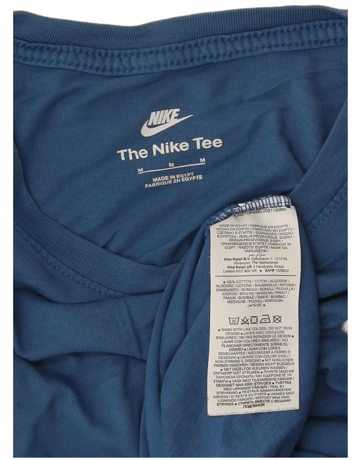 NIKE Mens T-Shirt Top Medium Blue Cotton