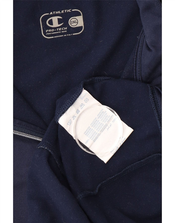 Champion Womens Tracksuit Top Jacket UK 20 2XL Navy Blue Polyester