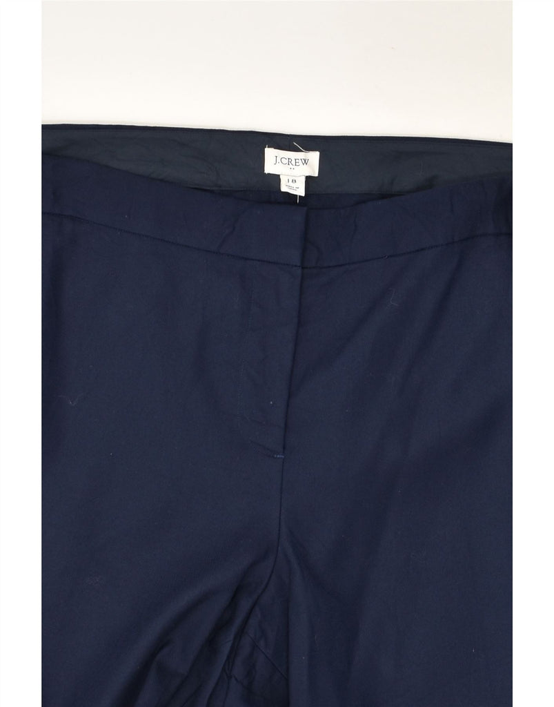 J. CREW Womens Slim Chino Trousers US 18 2XL W42 L28 Navy Blue Cotton | Vintage J. Crew | Thrift | Second-Hand J. Crew | Used Clothing | Messina Hembry 