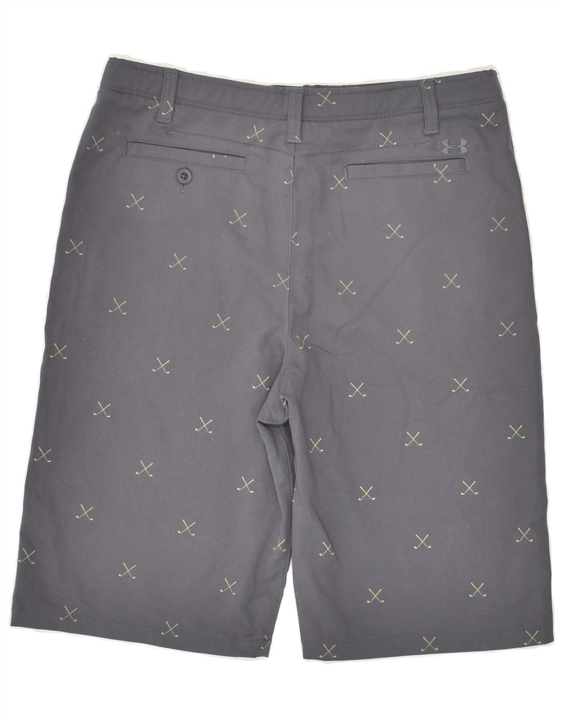 UNDER ARMOUR Boys Heat Gear Chino Shorts 15-16 Years W32 Grey Spotted | Vintage Under Armour | Thrift | Second-Hand Under Armour | Used Clothing | Messina Hembry 