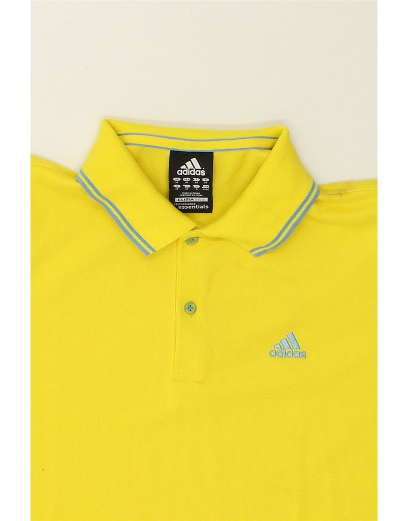 ADIDAS Mens Clima 365 Polo Shirt Medium Yellow | Vintage Adidas | Thrift | Second-Hand Adidas | Used Clothing | Messina Hembry 