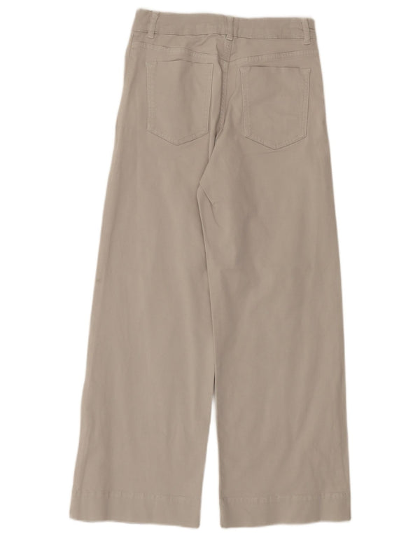 Jigsaw Womens High Waist Wide Leg Casual Trousers UK 8 Small W26 L27 Grey