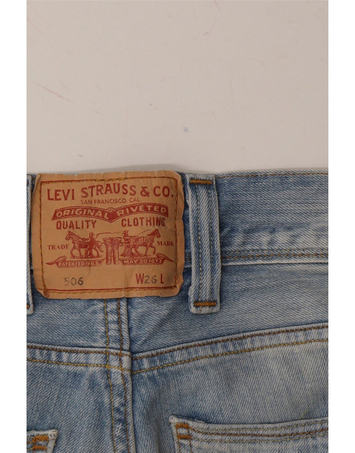 LEVI'S Womens 506 Standard Fit Denim Shorts W26 Small Blue Cotton Vintage Levi's and Second-Hand Levi's from Messina Hembry 