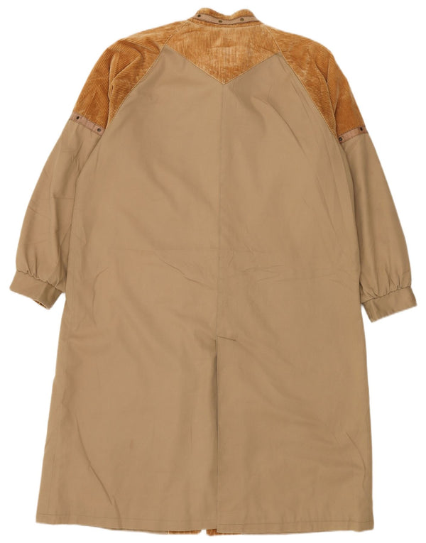 VINTAGE Womens Windbreaker Coat UK 16 Large Brown Colourblock