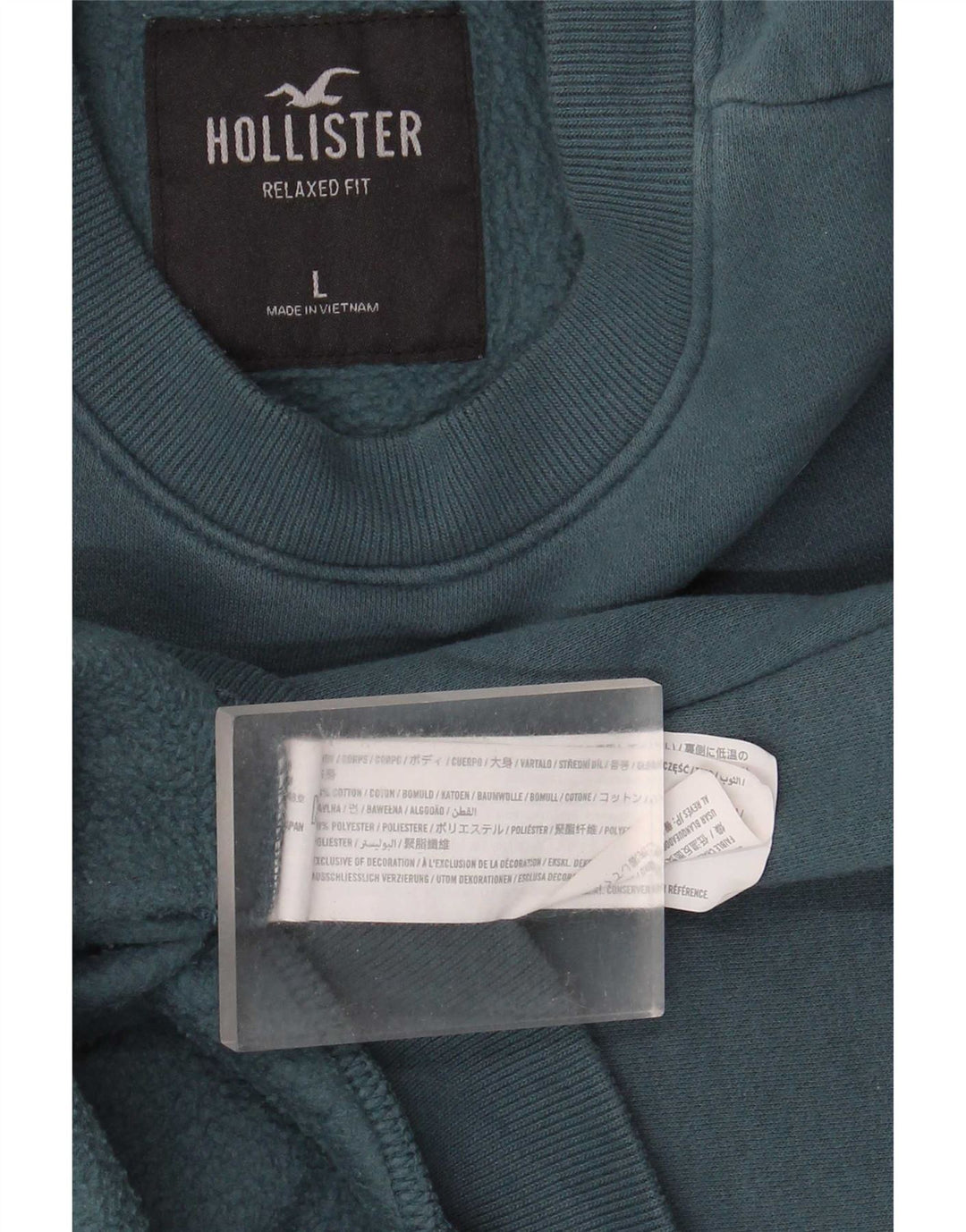 Hollister Mens Graphic Sweatshirt Jumper Large Blue Cotton