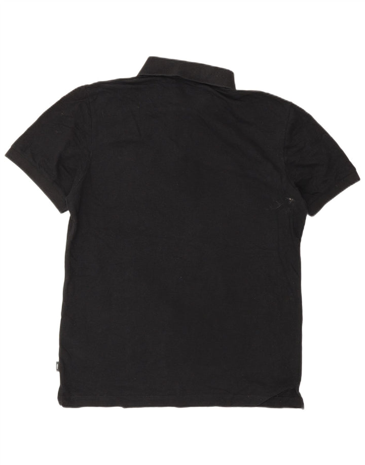 Jack & Jones Mens Polo Shirt Medium Black Cotton