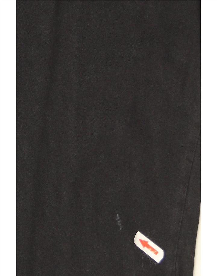 Nike Mens Swoosh Graphic T-Shirt Top Medium Black Cotton