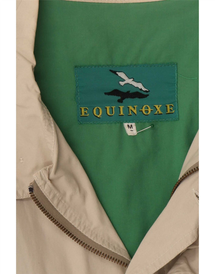 Vintage Mens Bomber Jacket UK 38 Medium Beige Cotton