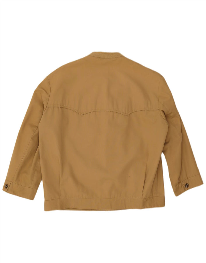 Trevira Mens Bomber Jacket UK 36 Small Brown Polyester
