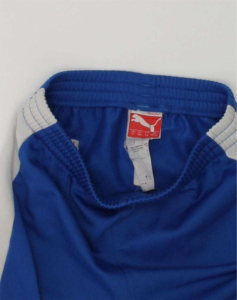 PUMA Boys Tracksuit Trousers Joggers 3-4 Years Blue Polyester | Vintage Puma | Thrift | Second-Hand Puma | Used Clothing | Messina Hembry 