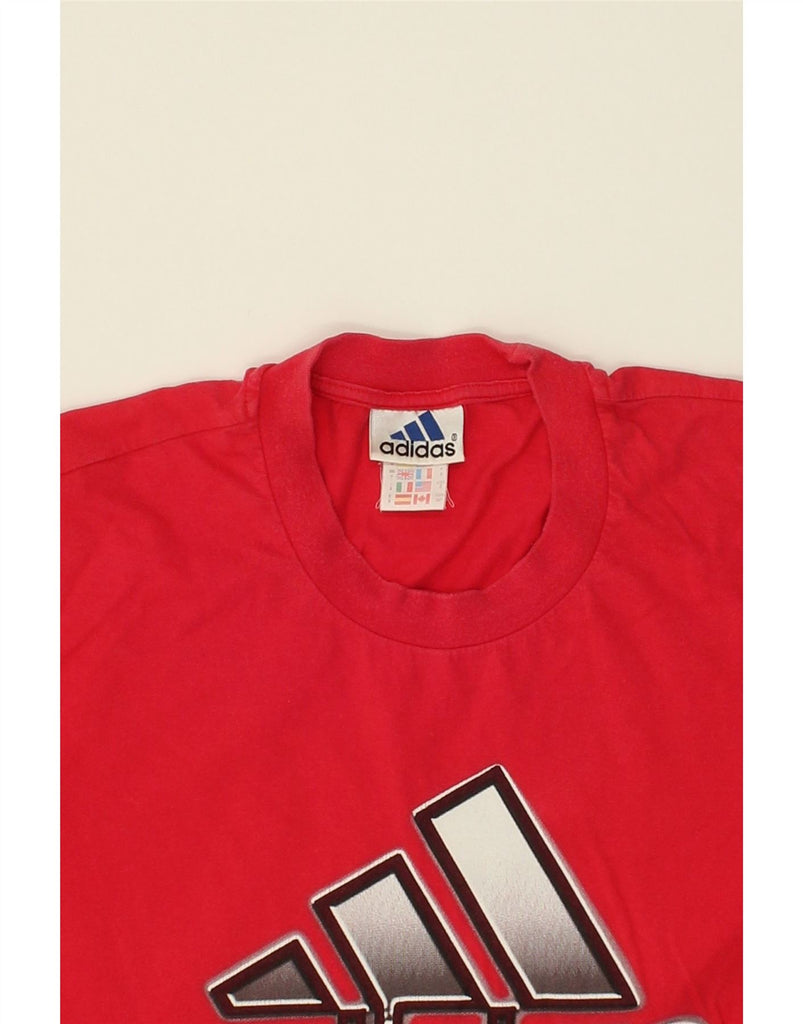 ADIDAS Mens Graphic T-Shirt Top Medium Red | Vintage Adidas | Thrift | Second-Hand Adidas | Used Clothing | Messina Hembry 