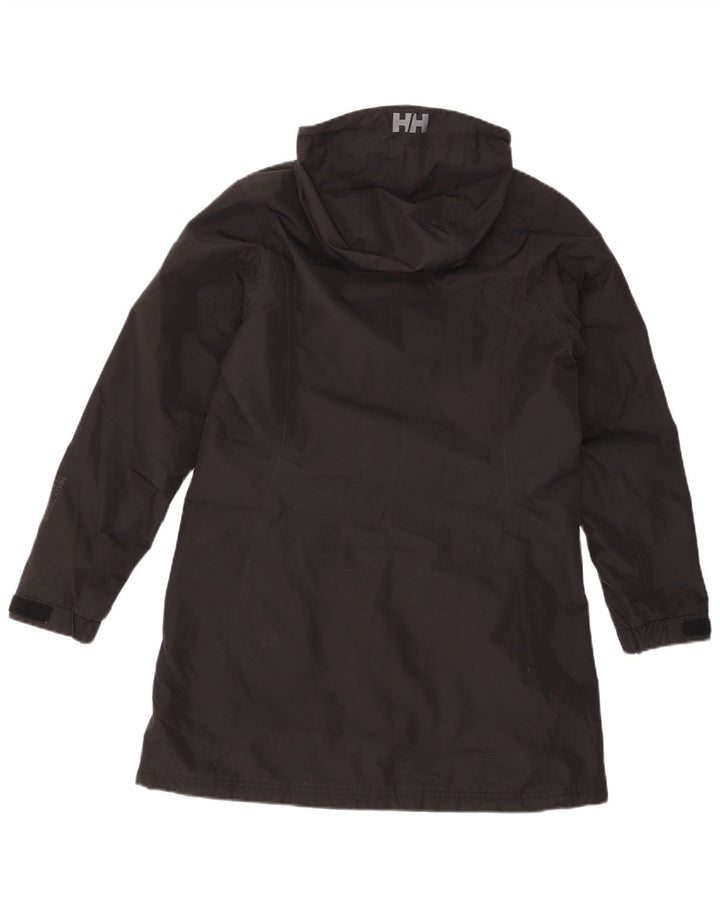 Helly Hansen Womens Hooded Windbreaker Coat UK 14 Medium Black Polyester