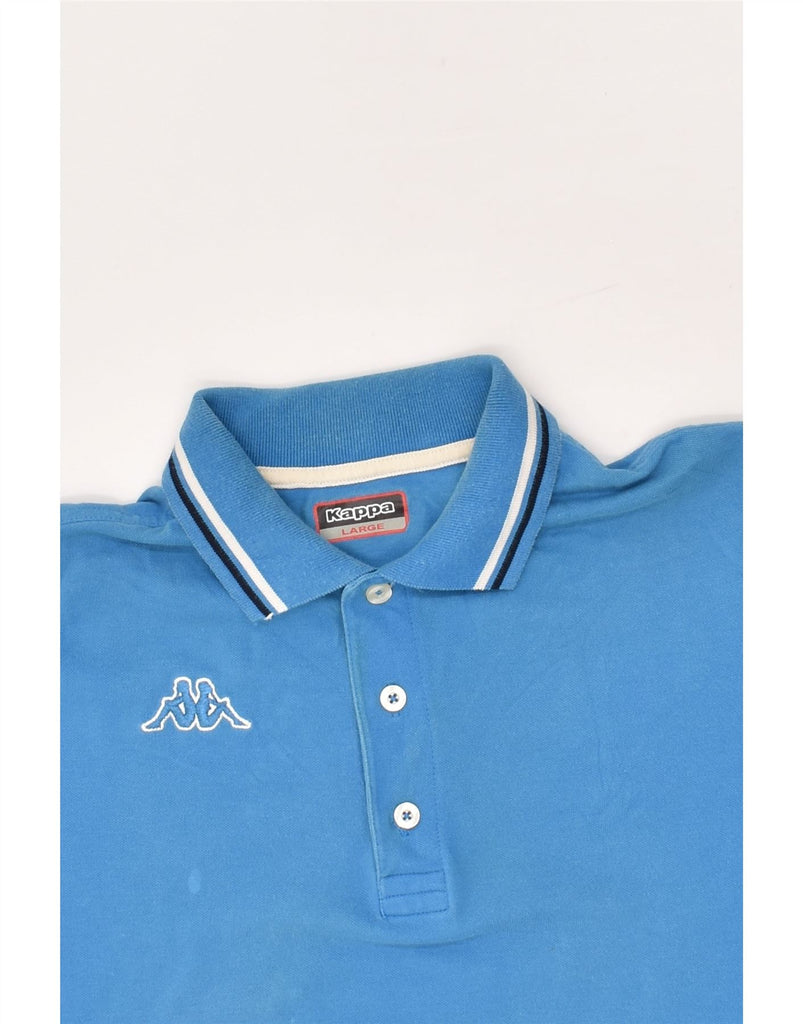 KAPPA Mens Polo Shirt Large Blue | Vintage Kappa | Thrift | Second-Hand Kappa | Used Clothing | Messina Hembry 