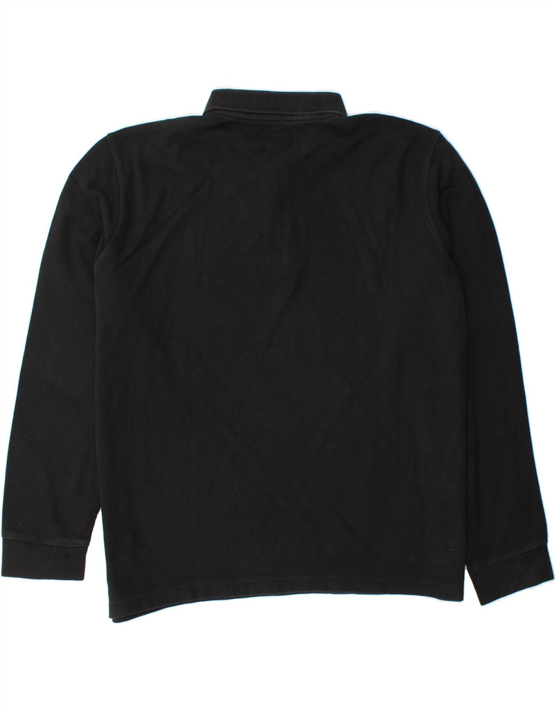MARLBORO CLASSICS Mens Long Sleeve Polo Shirt 2XL Black Cotton Vintage Marlboro Classics and Second-Hand Marlboro Classics from Messina Hembry 