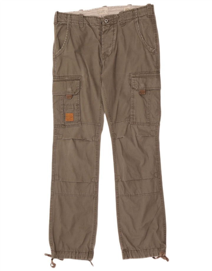 Jack & Jones Mens Joggers Cargo Trousers W33 L34 Grey Cotton