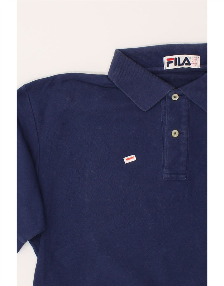 FILA Mens Polo Shirt IT 48 Medium Navy Blue Vintage Fila and Second-Hand Fila from Messina Hembry 
