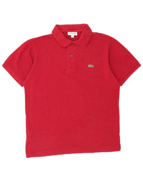Lacoste Mens Classic Fit Polo Shirt Size 4 Medium Burgundy Cotton